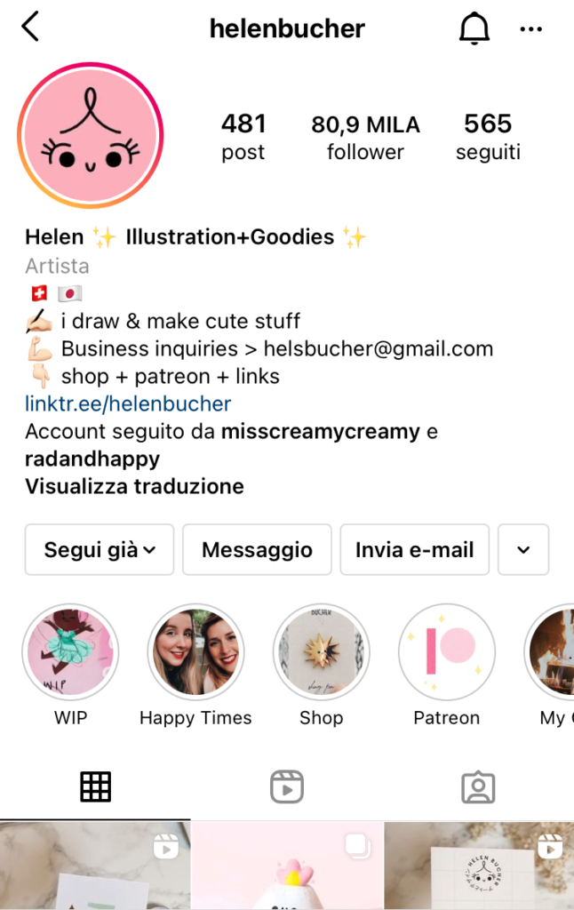 helenbucher profili creativi Instagram
